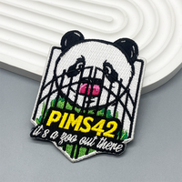 Étiquettes de vêtements brodées personnalisées à coudre, logo de marque, tissu en toile, broderie 3D, support adhésif thermocollant - Accessoires vestimentaires