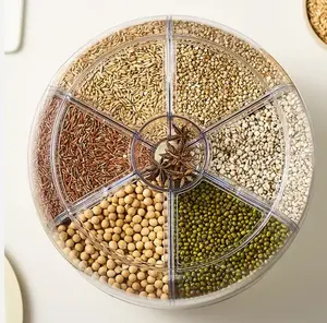 MAGNIFIQUE distributeur de riz de haute qualité distributeur de grains rotatif à 6 grilles étanche à l'humidité boîte de stockage de céréales conteneur de riz - Product Image 3