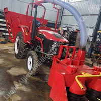 Moissonneuse-batteuse à fourrage montée sur tracteur à deux rangs, pour la récolte de maïs, de paille et de fourrage pour l'alimentation animale