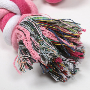 Juguete Masticable para Perros de Cuerda de Algodón con Tres Nudos, Juguete Duradero para la Dentición de Mascotas, Estilo Simple, Origen Zhejiang - Product Image 4