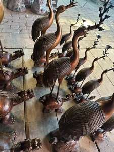 شموع نحاسية على الطراز العتيق من النحاس الأصفر والبرونز مع تصميمات رافعة وسلاحف التنين - Product Image 5