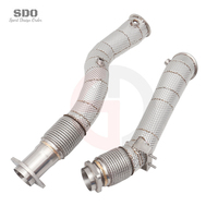 Tuyau d'échappement en acier inoxydable 304 de 1,5 mm pour BMW X3M/X4M F97/F98 3.0T 2019-2023, collecteur d'échappement droit avec bouclier thermique