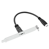 Câble d'extension USB 3.1 Type C mâle à femelle de 20cm avec trou de vis pour montage sur panneau