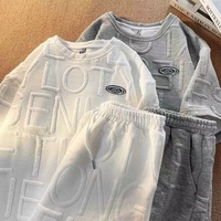 Ensembles 2 Pièces Homme Décontractés Streetwear Oversize T-shirt Manches Courtes et Short Sport Gym Survêtement Vente en Gros