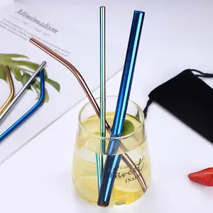 Stainless Steel Straw Plastic Free Multi Size Colorful Lead Free Reusable Steel Straw Sustainable 304