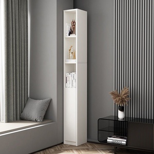 Estantería de madera de pie personalizada superestrecha <span class=keywords><strong>con</strong></span> gabinete de almacenamiento de esquina <span class=keywords><strong>con</strong></span> abertura Estantería pequeña simple para uso en el suelo - Product Image 3
