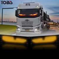 Yobis RGB Personnalisable Programmable Lumière LED Flexible pour Camion Yeux de Diable Lampe Oculaire Colorée Souple Contrôle via Application Matrice pour Vitre de Voiture DIY Nouveau