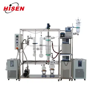 Complete molecular distillation system Vacuum distillation of terpenes Glass molecular distillation unit