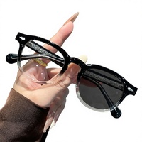 Lunettes de soleil vintage pour femmes, à monture complète, avec verres PC photosensibles anti-lumière bleue, style simple et tendance