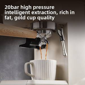 <span class=keywords><strong>Machine</strong></span> à expresso élégante de style <span class=keywords><strong>vintage</strong></span> avec moulin intégré, 15 bars de pression, mousseur à lait - Product Image 3