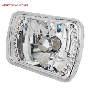 ไฟหน้ารถยนต์คลาสสิควินเทจขนาด 5*7 6*7 นิ้ว ไฟ LED สี่เหลี่ยมขนาด 7 นิ้ว รุ่น H4 12V 55W ใหม่แบบกึ่งปิด 4000 ลูเมนส์ <span class=keywords><strong>4000K</strong></span> - Product Image 2