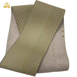 Housse de <span class=keywords><strong>volant</strong></span> DIY cousue main en <span class=keywords><strong>cuir</strong></span> durable 38CM, avec surpiqûres professionnelles, antidérapante et confortable pour berline - Product Image 4