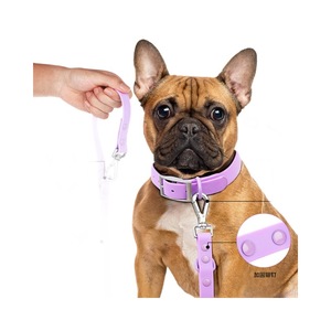 Dog Harness Collar Leash Set Purple Adjustable For <b>Small</b> Dogs With Poop Bag Holder - Product Image 5
