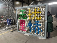 Bonhong – panneau mural à boule tactile, panneau de chant mural, Flip It, Art interactif, jeu mural, équipement de terrain de jeu intérieur pour le plaisir