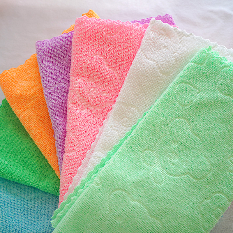 Warp Knitting Microfiber Cleaning Cloths Stripe
