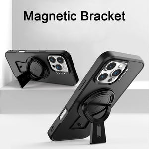 Soporte magnético giratorio de anillo de 360 grados, fundas de teléfono de carga inalámbrica de silicona TPU suave para <span class=keywords><strong>iPhone</strong></span> 15 Pro 16 Pro Max - Product Image 3