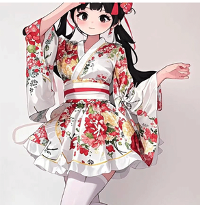 ชุดกิโมโนญี่ปุ่นแบบดัดแปลงสำหรับผู้หญิง ชุดคลุมอาบน้ำ ชุดคอสเพลย์ฤดูร้อน ชุดอนิเมะ เซ็กซี่ หวาน น่ารัก สไตล์อีโคปาร์ตี้ ชุดกิโมโนสาวน่ารัก - Product Image 5