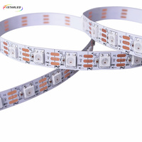 Bande LED intelligente programmable RVB 5V Ws2812b SK6812 5050 compatible Arduino, adressable, pleine couleur, 60 LED, 60 pixels