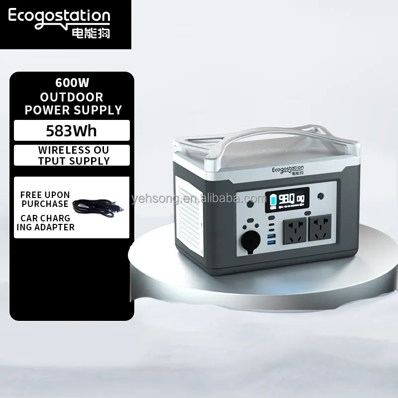 Электростанция Ecogostation 1000 Вт, солнечная электростанция для мобильного телефона 626WH, портативная электростанция 110V/220V, батарея для кемпинга