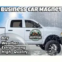 Autocollant magnétique personnalisé pour voiture en plastique avec logo sur mesure, forme irrégulière, décalcomanie publicitaire pour véhicule, impression UV, décoration pour porte de véhicule