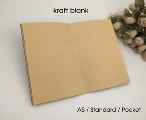 Portable Kraft Paper Notebook Blank Dot Grid Notepad Diary <strong>Journal</strong> Traveler's Notebook Filler Planner Organizer Inserts - Product Image 4
