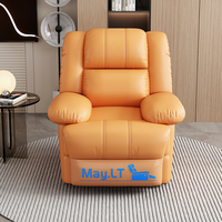 Fauteuil inclinable moderne FlameGlow G03 avec télécommande, repose-pieds extensible, support lombaire gonflable, tissu et métal réglables