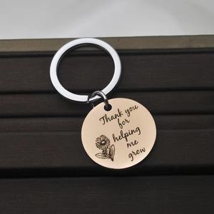 Etichetta con Logo inciso al Laser personalizzato etichetta per gioielli personalizzata Logo personalizzato Charm grazie per aver assistito a crescere portachiavi - Product Image 2