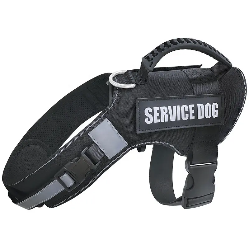 卸売カスタムデザイナーオックスフォード布防水ベストK9調節可能な防爆パンチ中型ペット犬ハーネスセット