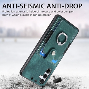 Funda de Cuero con Ranura para Tarjetas para <span class=keywords><strong>Samsung</strong></span> Galaxy S23 Plus Ultra FE A14 A54 A34 <span class=keywords><strong>A33</strong></span> 5G A42 A04E A04, Soporte Magnético para Coche - Product Image 6
