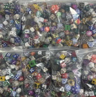 Ensemble de 100 dés polyédriques aléatoires en vrac en résine acrylique pour jeux de société DND RPG vente en gros