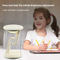 Lampe de bureau à lévitation magnétique LED avec charge rapide sans fil |   Veilleuse tactile à intensité variable pour chambre à coucher, bureau, cadeau