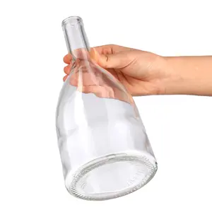 Factory Direct Sales 750ml/1000ml Customized High-grade Transparent Vodka / Whisky Empty Bottle