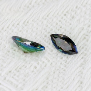 Hua Gang Gems <span class=keywords><strong>Pietra</strong></span> Sciolta di Moissanite Sintetica Lucidata Colorata Colore D Taglio Marquise in Carburo di Silicio Creato in Laboratorio - Product Image 3