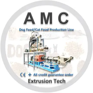 Save shipping fee extruder for food production of feed for cats pet food complete production line