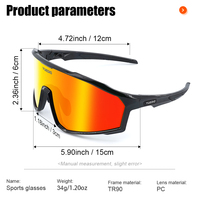 YUEDIO lunettes de cyclisme haute performance TR90 cadre coussinet nasal réglable UV400 lentilles PC pour les activités sportives et de plein air