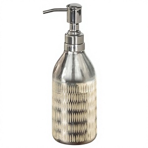 Distributeur de lotion finition chrome pour lavabo, présentoir de comptoir, facile à transporter, design moderne, décoration de salle de bain à domicile - Product Image 1