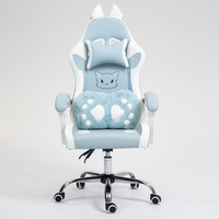 Fauteuil de Gaming en Gros, Réglable en Hauteur, Inclinable, Style Racing, avec Oreilles de Chat, en PVC, Chaise Gamer pour PC