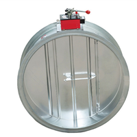 Clapet coupe-feu électrique rond en acier galvanisé pour haute température (70-280°C) pour système de sécurité