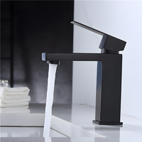 Robinet de salle de bain carré le plus vendu en acier inoxydable SUS304, mitigeur chaud/froid pour lavabo, usage résidentiel moderne