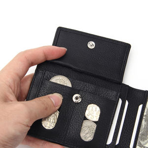 Mens di Cuoio Clip Dei Soldi Del Raccoglitore Con La Fessura per le Monete RFID Snap Sorter Tasca Della Carta Del Raccoglitore - Product Image 5