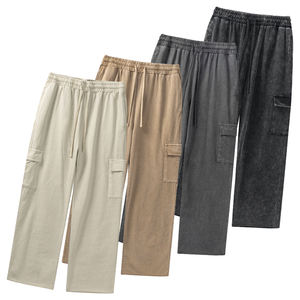 Pantalon de Travail Homme Coupe Ajustée Droite avec Multiples Poches, 100% Coton Respirant Anti-Bouloches et Cordon de Serrage - Product Image 1