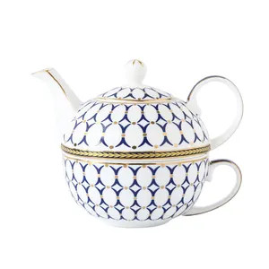 高品质现代风格一套定制设计陶瓷瓷器定制印花茶壶