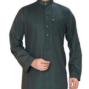 เสื้อคลุมอาหรับโพลีเอสเตอร์สำหรับส่งออกจากอินเดีย ระบายอากาศได้ดี เหมาะสำหรับฤดูร้อน แขนยาว สำหรับผู้ชาย ชุดมุสลิมแบบดั้งเดิม ราคาสุดคุ้ม - Product Image 2