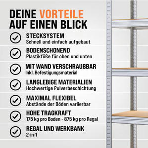 Estante de Almacenamiento de Acero Ligero para Uso en el Hogar y la Oficina, Diseño de Capas Ajustables, Fácil Montaje - Product Image 4