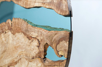 Table moderne en résine époxy, meuble en bois de rivière, vague de mer, rivière, Art de luxe, bricolage