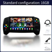 Consola de Juegos Portátil Retro TI-TECH XY-08, 16GB, Pantalla de 7 Pulgadas, Batería de 3000mAh, Inalámbrica 2.4GHz, Expansión TF de 128GB