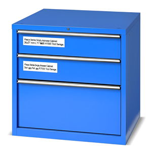 Fami Flexa Series Empty <b>Drawer</b> Cabinet 36x27 mm L717 D600 H1000 Dark Grey Ral7000 <b>Tool</b> Storage - Product Image 3