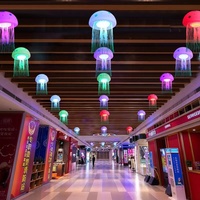 Lumière de Méduse à Fibre Optique LED 22W pour Extérieur IP65 Étanche Paysage Lumière Restaurant bar Lustre Décoratif RVB 7 Couleurs