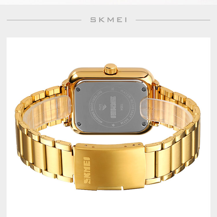 2022 Новые поступления Skmei 1954 роскошные квадратные парные унисекс reloj hombre femme time Мужские наручные кварцевые часы