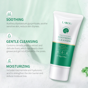 LAIKOU 50 กรัม โฟมล้างหน้าบำรุงผิวประจำวัน เซนเทลล่า ซูทติ้ง เฟซ วอช ทำความสะอาดรูขุมขน ล้างหน้าอย่างล้ำลึก - Product Image 3